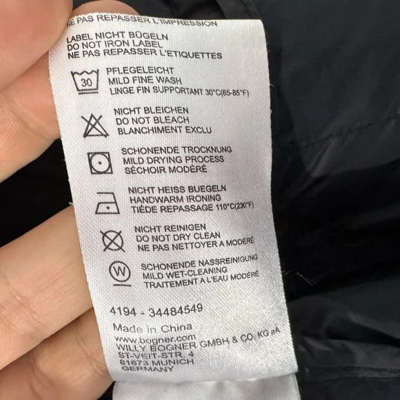 Bogner Fire & Ice e-D Down Jacket Mens S Black Puffer Coat Quality Made Warm EUC - Picture 14 of 15
